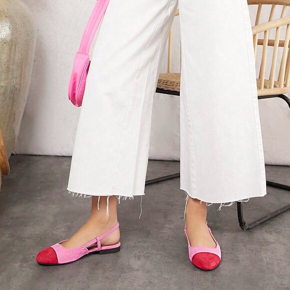 Pink Elegant Women's Flats - Picture 2 of 6